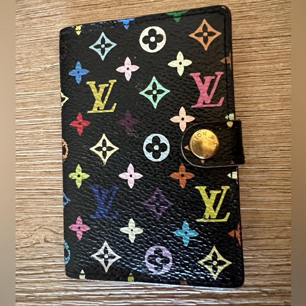 Authentic Louis Vuitton Black/Multi-color Monogram Card Case Holder (Pre-owned)